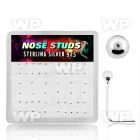 u33qk4f box w silver 925 l shaped nose studs 2mm plain silver bal nose piercing