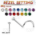 u364ks surgical steel nose screw spirals 0 8mm 1 5mm press fit nose piercing
