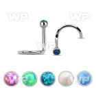 u365m 316l steel nose screw spiral twister barbells w 1 5mm rou nose piercing