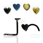 u36rxa ion plated 316 steel nose screw w heart top center crystal