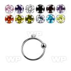 u3psgesj silver 925 nose ring closure ball 1 5mm prong set roun nose piercing