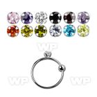 u3psgkj silver 925 nose ring closure ball 2mm prong set round nose piercing