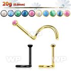 u3r65m ion plated 316l steel uns grade s3160 nose screw spiral nose piercing