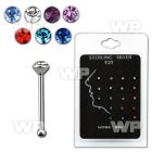 u4a1m2j display pack 20 pcs of silver 925 nose bone 1 5mm round nose piercing