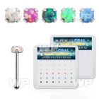 u4m5es box w 36 pcs of silver nose piercing nose bones w prong nose piercing