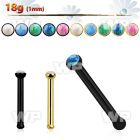 u4r35m ion plated 316l steel uns grade s3160 nose bone w 1 5mm nose piercing