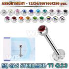 ublk485 eo gas sterilized piercing titanium g23 labret color crystal