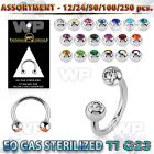 ublk487 eo gas sterilized piercing titanium g23 circular barbell 3mm