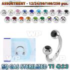 ublk487 eo gas sterilized piercing titanium g23 circular barbell 3mm