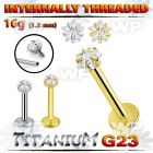ulbin57 titanium g23 labret 16g star cz prong set internal