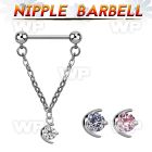 um1bk surgical steel nipple barbell 1 6mm 5mm ballsconnected nipple piercing