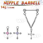 um1bz surgical steel nipple barbell 1 6mm 5mm ballsconnected nipple piercing
