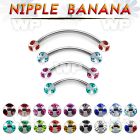 um4ujcs surgical steel nipple banana 5mm