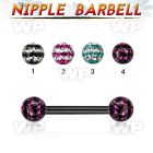 umrdas1 ion plated surgical steel nipple barbell 1 6mm 5mm ball nipple piercing