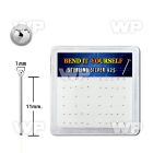 un3qe4f box w silver 925 un bent nose stud 1mm ball shaped tops belly piercing