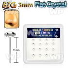 und4ey6 box w silver 925 un bent nose stud extra flat round 3mm belly piercing