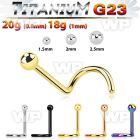unsb titanium nose screw 20g 2mm ball top