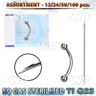 uset06 piercing kit titanium g23 eyebrow bananas needle
