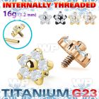 h3xges8u titanium flower top cz claw set