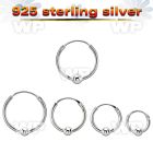 vbcr16s 925 silver ball closure earrings (1.2mm) with 3mm ball