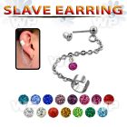 wa1bey steel fake slave helix clip dangling 5mm ball ferido glue belly piercing