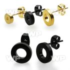 wadra1 pair of ion plated surgical steel fake cheater flesh tunn ear lobe piercing