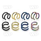 wr6d ion plated surgical steel clip on fake helix clip indoubl helix piercing