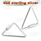 wu1r 925 silver seamless ring triangle shape design