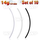 xabn14g2 pack bioflex extra long belly banana post threading, 14g