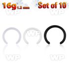 xacb16g pack of bioflex cricular barbell posts threading, 16g