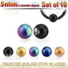 xdpfobt5 set w 10 3mm anodized steel dimple ball w frosted surface