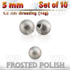 xfobal5 10 pcs of 5mm 316l steel ball w frosted surface 1.6mm
