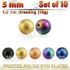 xfobt5s set w 5mm pvd plated steel ball w frosted surface 1.2mm