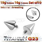 xucon3i titanium g23 3mm cones 09mm threading 10pcs