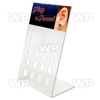 176k9 empty display 24 holes for screw fit plugs or flesh tunne belly piercing
