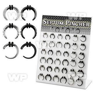 17mil9 display w assorted surgical steel ion plated surgical ear lobe piercing