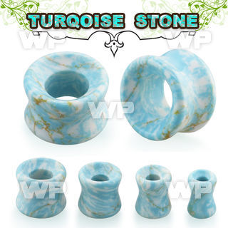 1i3xx turquoise stone double flared eyelet