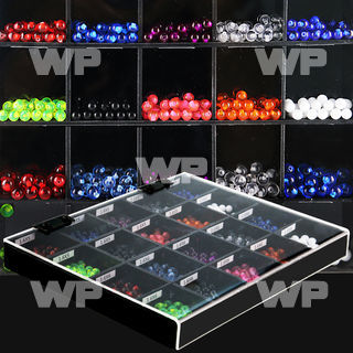 1j4cz display w 5mm 6mm acrylic uv balls cones1 6mm threadin belly piercing