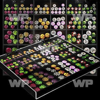 1j4czy box w acrylic logo plug double flared plugs skull anima ear lobe piercing