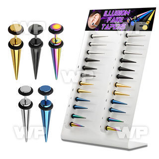 1j8rmk display w 1 2mm ion plated high polished steel illusi belly piercing