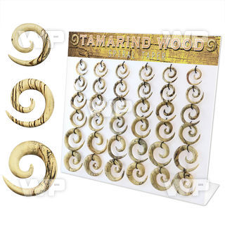 1jfmke tamarindwood spiral coil straightear stretchers 36pcs