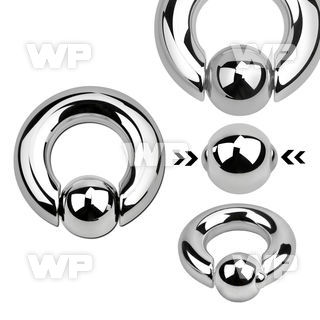 346ak surgical steel spring captive bead ring 6mm an 10mm bal ear lobe piercing
