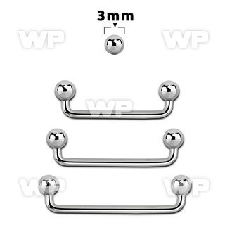 3h14z surgical steel surface barbell 1 6mm 90 degree angle surface piercing