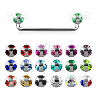 3h167 316l steel surface barbell 1 6mm 90 degree angle 5mm mul surface piercing