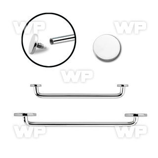 3h18w steel surface barbell 1 6mm 90 degree angle 4 to 5mm fla surface piercing