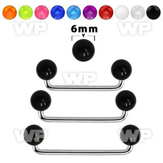 3h1q4y surgical steel surface barbell 1 6mm 90 degree angle 6mm surface piercing