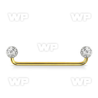 3h4rdsi gold  90 316l steel surface barbell w ferido balls