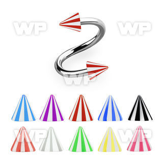 3mw46u surgical steel eyebrow spiral 1 2mm 3mm acrylic beach eyebrow piercing