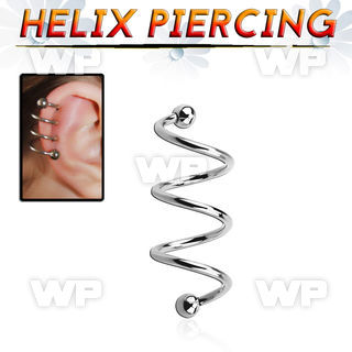 3mxw4 triple surgical steel helix spiral piercing 1 2mm 3mm helix piercing