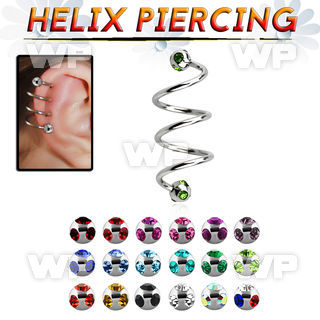 3mxwjc triple surgical steel helix spiral piercing 1 2mm 4mm helix piercing
